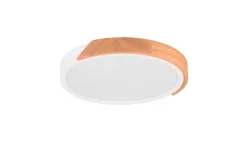 Blendarme LED Deckenlampe Holz rund Ø31,5 cm 20 W Weiß