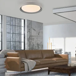 Blendarme LED Deckenlampe Grau Ø43 cm 2630 lm dimmbar