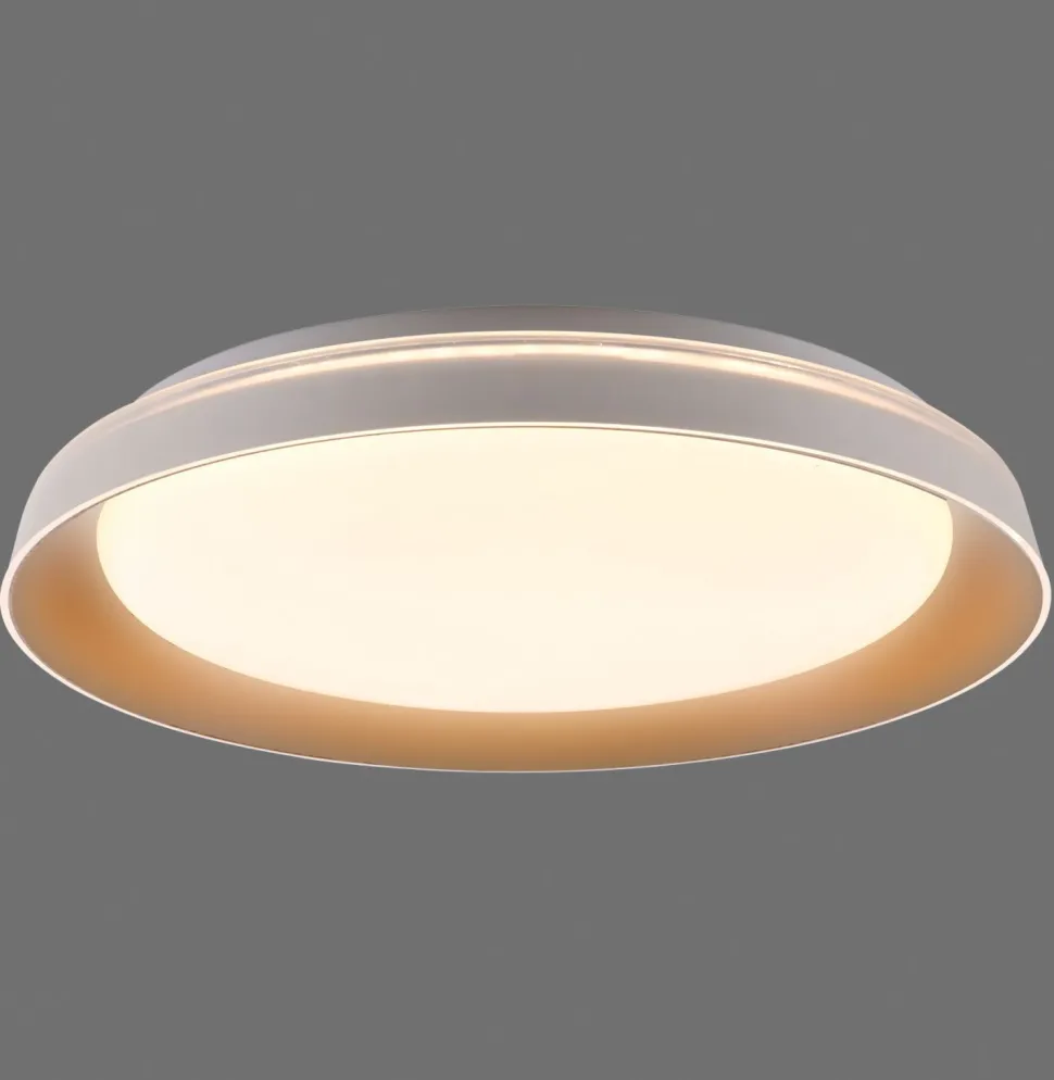 Blendarme LED Deckenlampe Weiß Messing Ø43 cm dimmbar