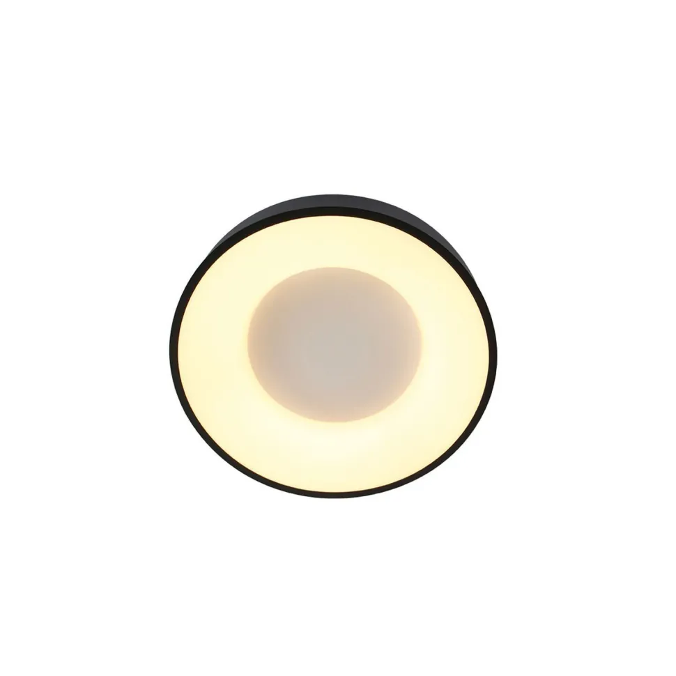 Blendarme LED Deckenleuchte Schwarz Weiß Ø30 cm rund