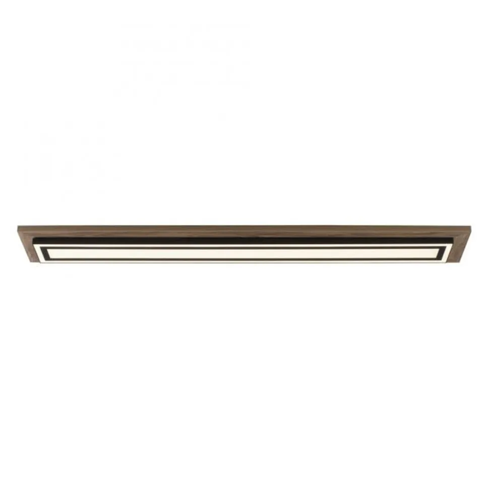 Blendarme LED Deckenleuchte dimmbar Holz 107 cm 5500 lm