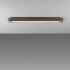 Blendarme LED Deckenleuchte dimmbar Holz 107 cm 5500 lm
