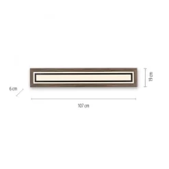 Blendarme LED Deckenleuchte dimmbar Holz 107 cm 5500 lm