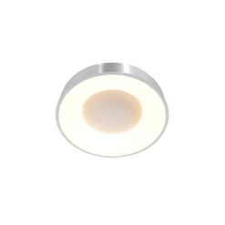 Blendarme LED Deckenleuchte in Silber Weiß Ø30 cm rund