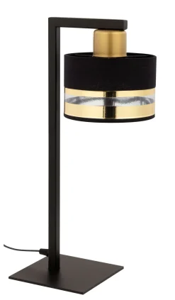 Blendarme Nachttischlampe Schwarz Gold Metall E27 45 cm