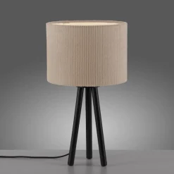 Blendarme NachtTischlampe Tripod Stoffschirm E27 46 cm