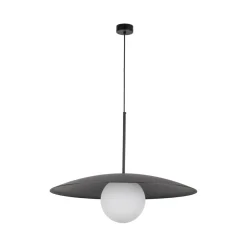 Blendarme Pendelleuchte Schwarz Metall Glas E27 Ø65 cm