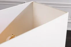 Blendarme Tischlampe Stoff Akazie Kautschuk wohnlich