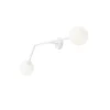Blendarme Wandlampe Glas Weiß H:34 cm E14 gemütlich