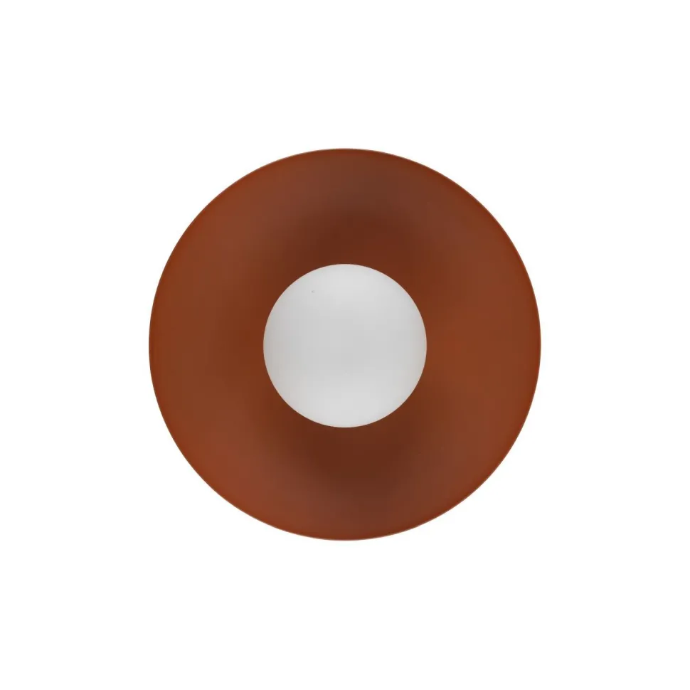 Blendarme Wandleuchte Ziegelrot Metall Glas G9 Ø28 cm
