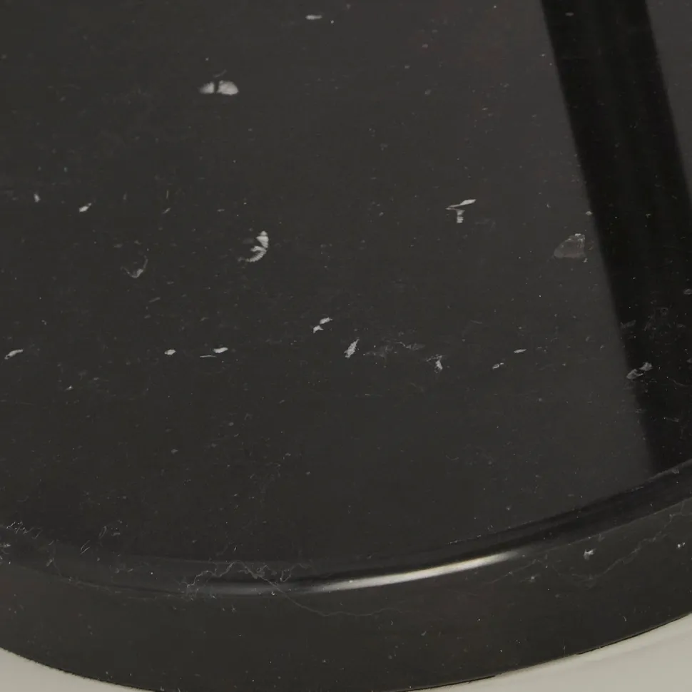 Bogenleuchte Schwarz verstellbar 203 cm hoch Metall Marmor