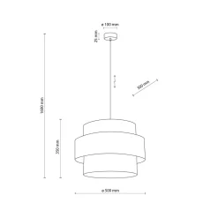 Boho Hängelampe Jute Ø 50 cm rund E27 wohnlich GREET