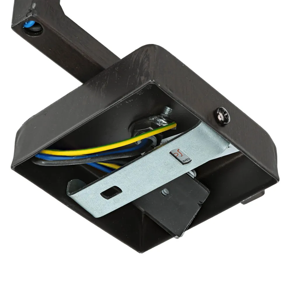 Braune Wandleuchte Echt Holz Metall Made in EU E27