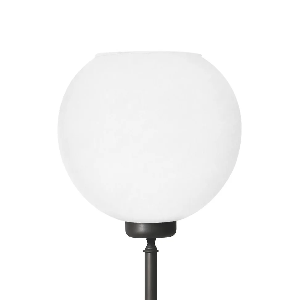 Deckenfluter klein 152 cm Messing Glas E27 in Bronze Weiß