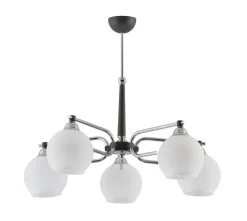 Deckenlampe ARASNE Glas Metall in Graphit Ø72cm