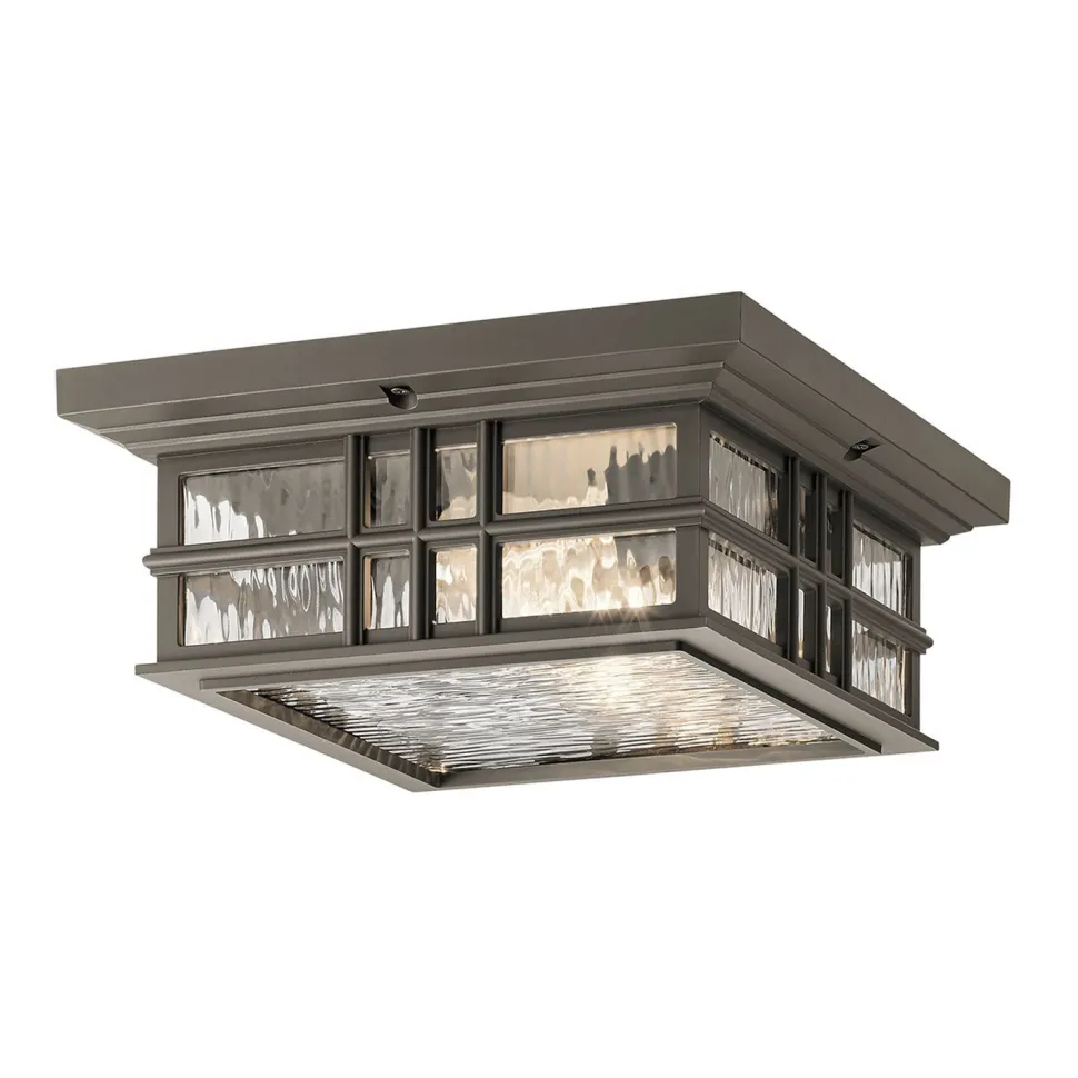 Deckenlampe außen in Bronze antik IP44 E27 Rustikal