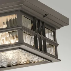 Deckenlampe außen in Bronze antik IP44 E27 Rustikal