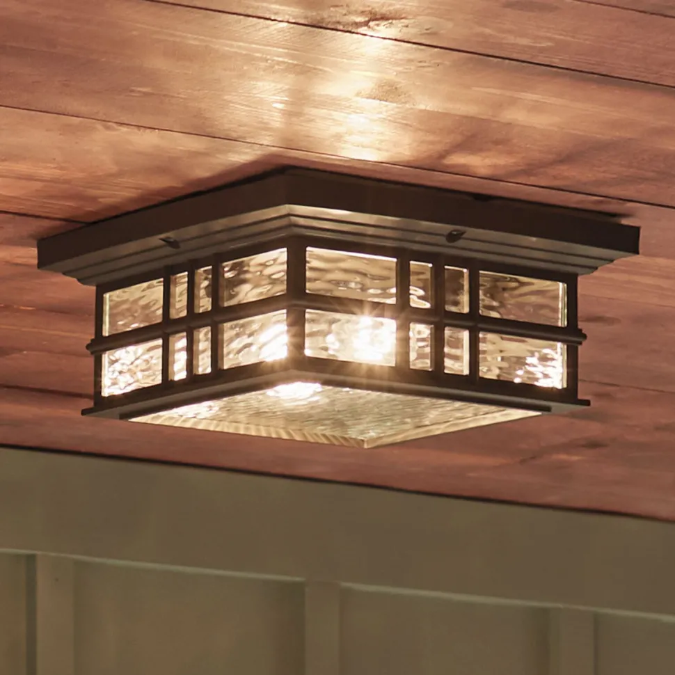 Deckenlampe außen in Bronze antik IP44 E27 Rustikal