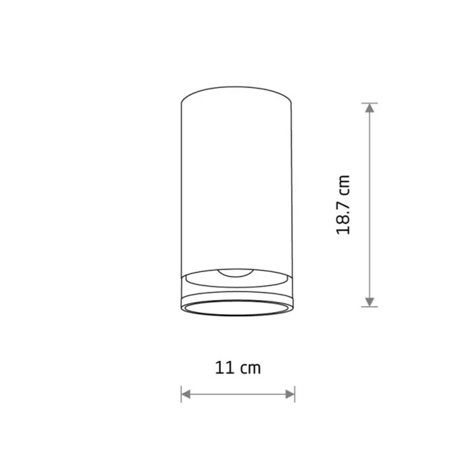 Deckenlampe außen IP44 Ø 11 cm klein Grau für E27