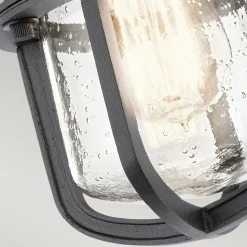 Deckenlampe außen IP44 Maritim Ø14cm E27 Schwarz