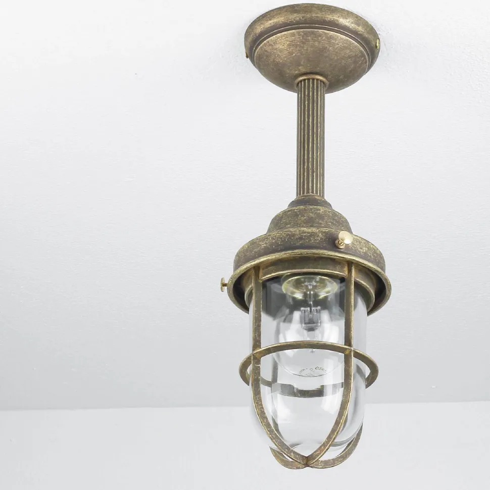 Deckenlampe Außen Maritim Echt-Messing