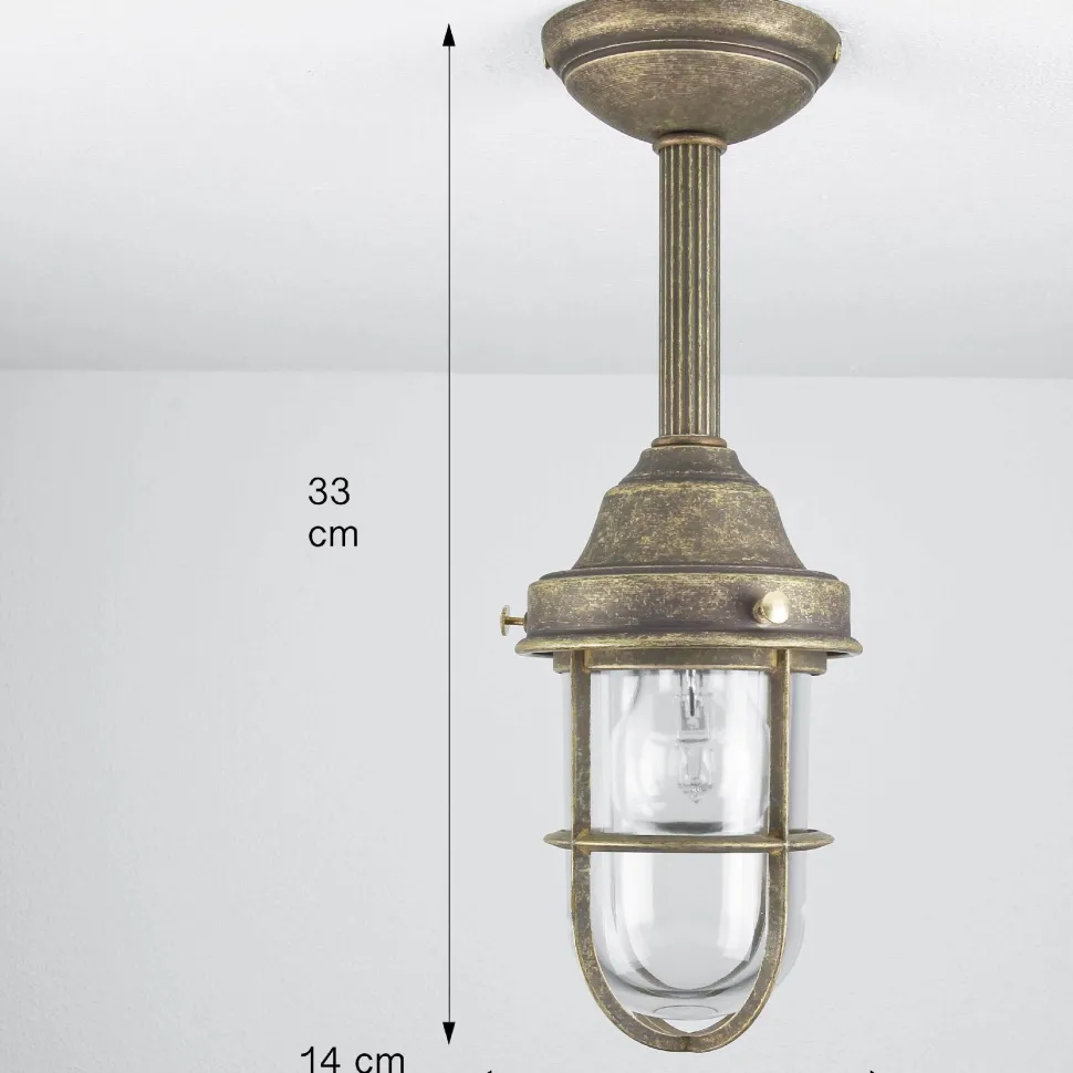 Deckenlampe Außen Maritim Echt-Messing