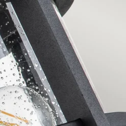 Deckenlampe außen rund Ø 33 cm Schwarz Transparent IP44