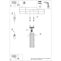 Deckenlampe Aufputz Ø 6,5 cm H: 20 cm Schwarz GU10 Aluminium