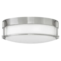 Deckenlampe Bad Glas Metall in Nickel Weiß blendarm