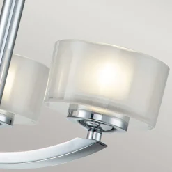 Deckenlampe Bad LED G9 IP44 40,6 cm breit 3000 K Chrom Weiß