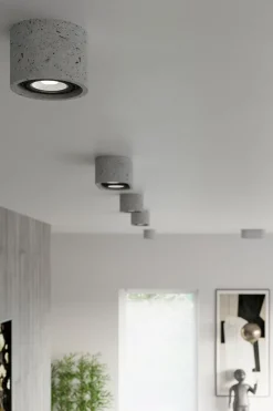 Deckenlampe Beton klein Ø 14 cm H: 9 cm GU10