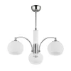 Deckenlampe Chrom Weiß 3-flmg NABO Esszimmer E27