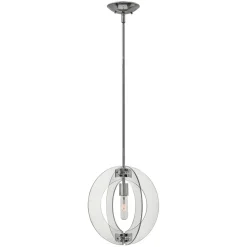 Deckenlampe E27 Ø33cm Chrom Glas Metall Modern