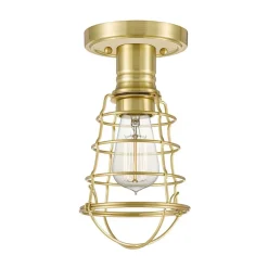 Deckenlampe E27 Metall Ø 14,5 cm rund in Messing