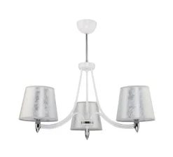 Deckenlampe ESMERALDA in Weiß Silber E27 Esstisch