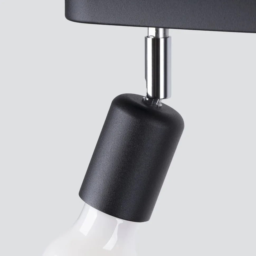 Deckenlampe 2-flammig Schwarz Metall 33 cm lang E27