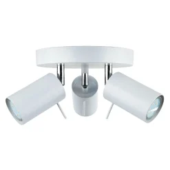 Deckenlampe 3-flammig Weiß Ø 20 cm Metall verstellbar