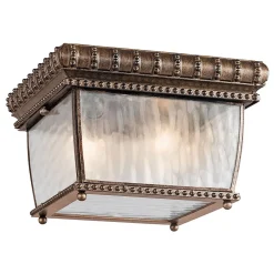 Deckenlampe für außen Glas Vintage IP44 in Bronze