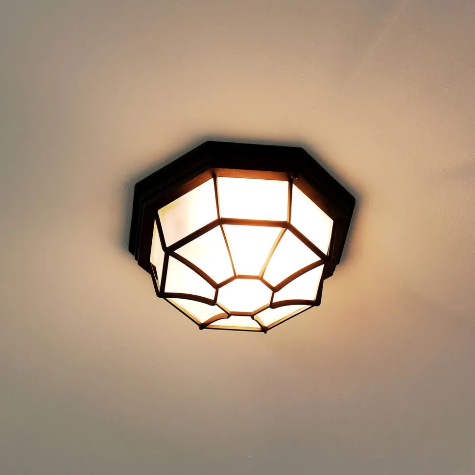 Deckenlampe für Außen Schwarz rustikal IP44 MILANO