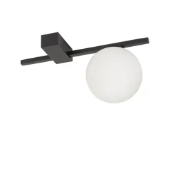Deckenlampe G9 Schwarz Weiß Glas Aluminium Modern