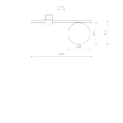 Deckenlampe G9 Schwarz Weiß Glas Aluminium Modern