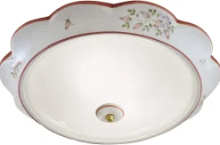 Deckenlampe Glas Keramik E27 Ø 45 cm rund 2-flammig