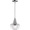 Deckenlampe Glas Metall Industrial in Nickel E27 Ø23cm