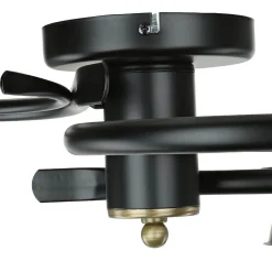 Deckenlampe Glas Metall Schwarz Weiß Messing 3-flammig