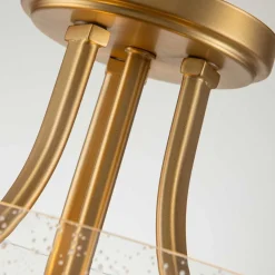 Deckenlampe Glas Schirm Ø 31,3 cm in Messing gebürstet