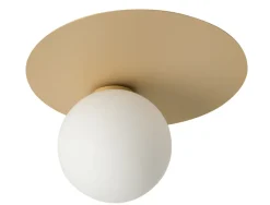 Deckenlampe Gold Metall Glas blendarm G9 B:27 cm klein