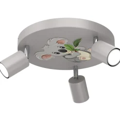 Deckenlampe Grau Ø 30 cm schwenkbar GU10 Metall Kinder