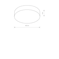 Deckenlampe Grau 3x E14 Ø 40,5 cm rund blendarm