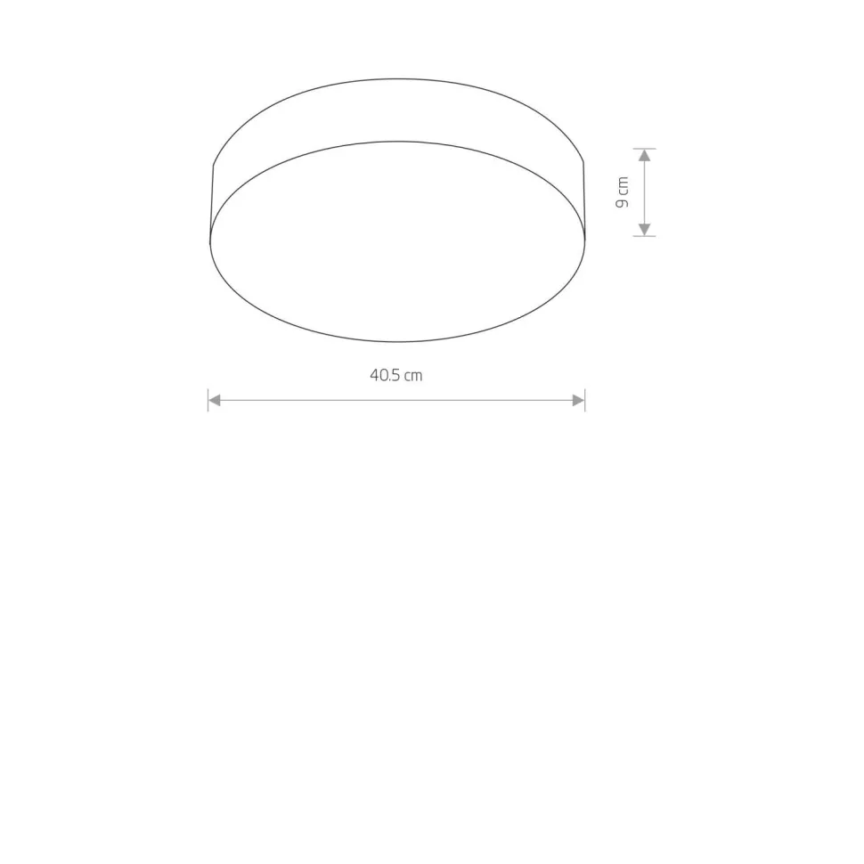 Deckenlampe Grau 3x E14 Ø 40,5 cm rund blendarm