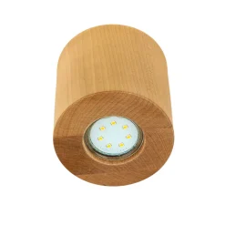 Deckenlampe Holz Ø10cm klein rund GU10 Modern